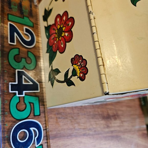 vintage metal recipe box countertop or wall mounted from 1950s - Picture 8 of 9